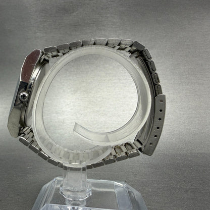 Seiko Tank Watch Men 33mm Black Dial Silver Tone Daydate V743-5A00 New Battery6