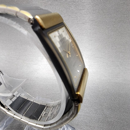 Rado Diastar Watch Men 23mm Gray Dial Black Tone Rectangle 153.0522.3 New Batt