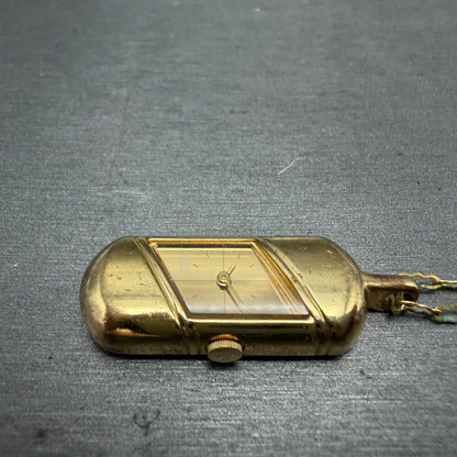 Seiko Necklace Watch Women 13mm Champagne Dial Gold Tone 1320-5730 New Battery5
