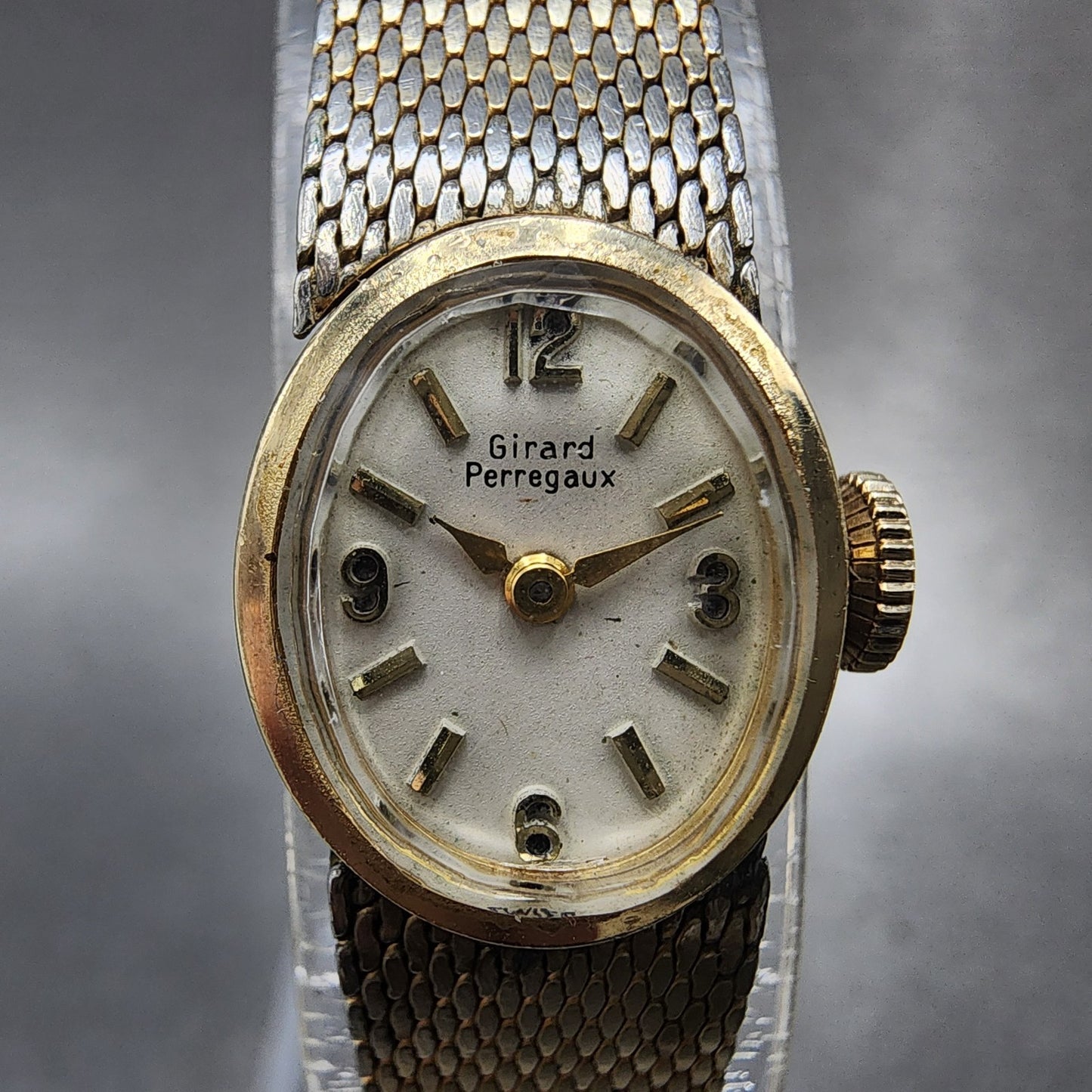 Girard Perragaux Watch Women 15mm White Dial 10K Gold Filled Manual Wind Runs1