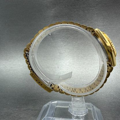 Seiko SQ Watch Women 24mm Champagne Dial Gold Tone Daydate 3e23-0a69 New Battery8