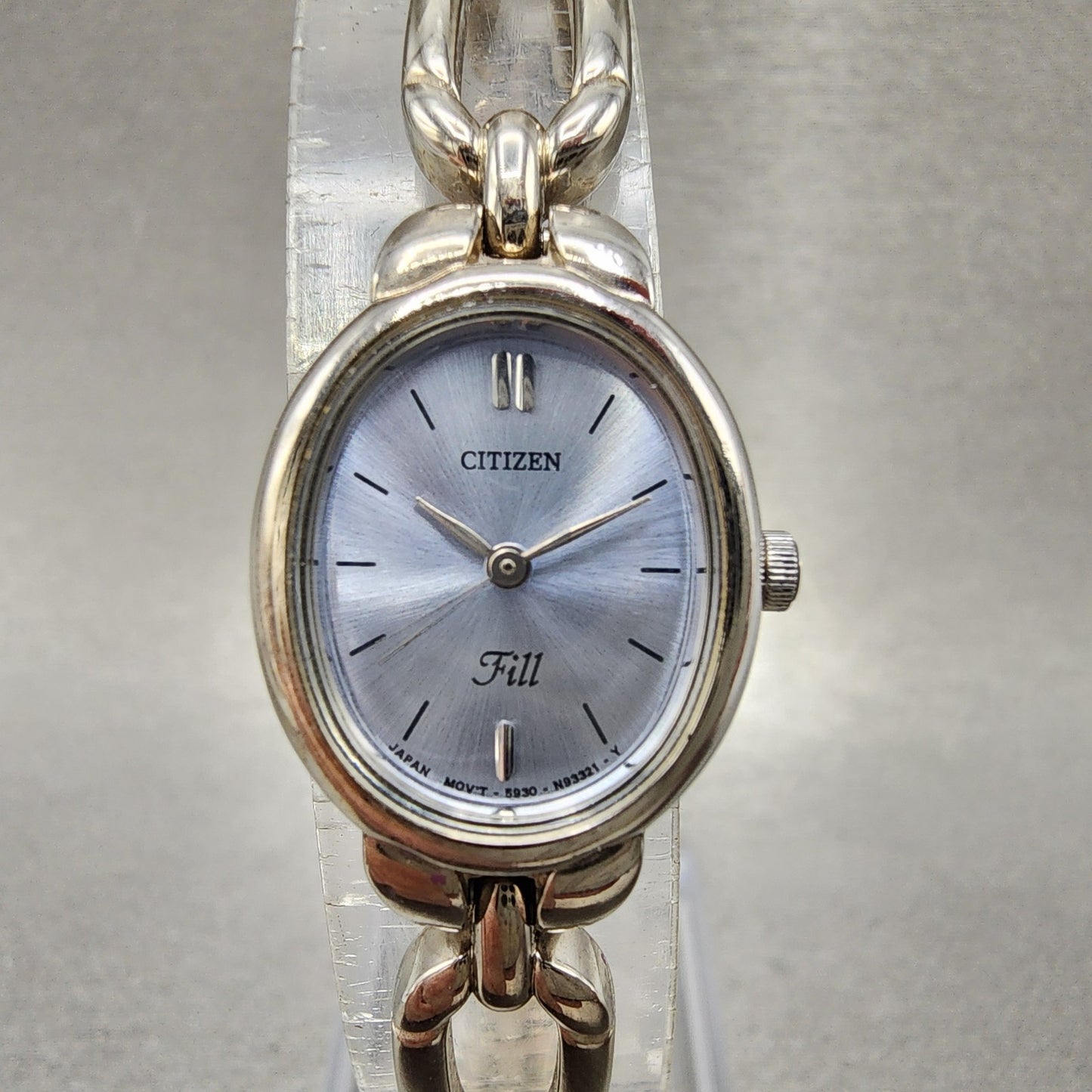 Citizen Fill Watch Women 18mm Blue Dial Silver Tone Oval 5930S75497 New Battery0