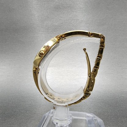 Seiko Solar Watch Women 27mm MOP Dial Gold Tone Round V1150BM0 Runs6