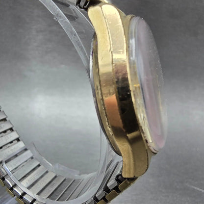 Wittnauer Geneve Watch Men 35mm Champagne Dial Gold Tone Daydate Automatic PARTS4