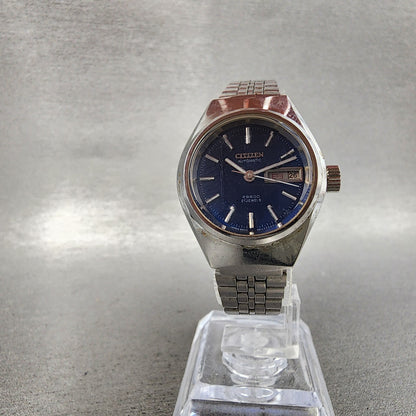Citizen Automatic Watch Women 25mm Blue Dial Silver Tone Daydate 461332k Runs5