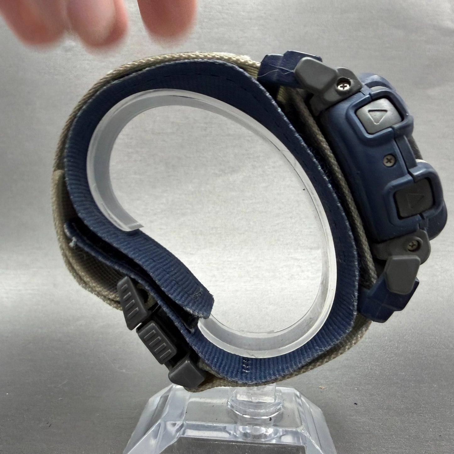 Casio G-Shock DW-003 Watch Men 44mmDigital Blue Gray Case Alarm Chrono New batt8