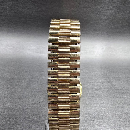 Seiko Pulsar Watch Men34mm Champagne Dial Gold Tone Daydate V533-7A30 New Batt7