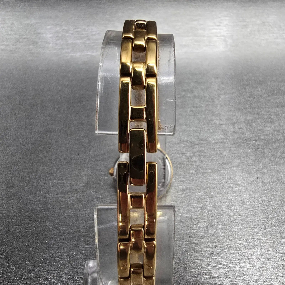Citizen Watch Women 20mm Cream Dial Gold Tone Crystals 5920-S004705 New Battery7