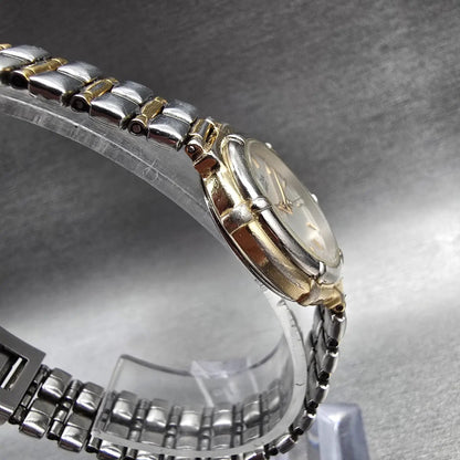 Bulova Watch Women 24mm Silver Dial Two Tone Round 90E11 New Battery3