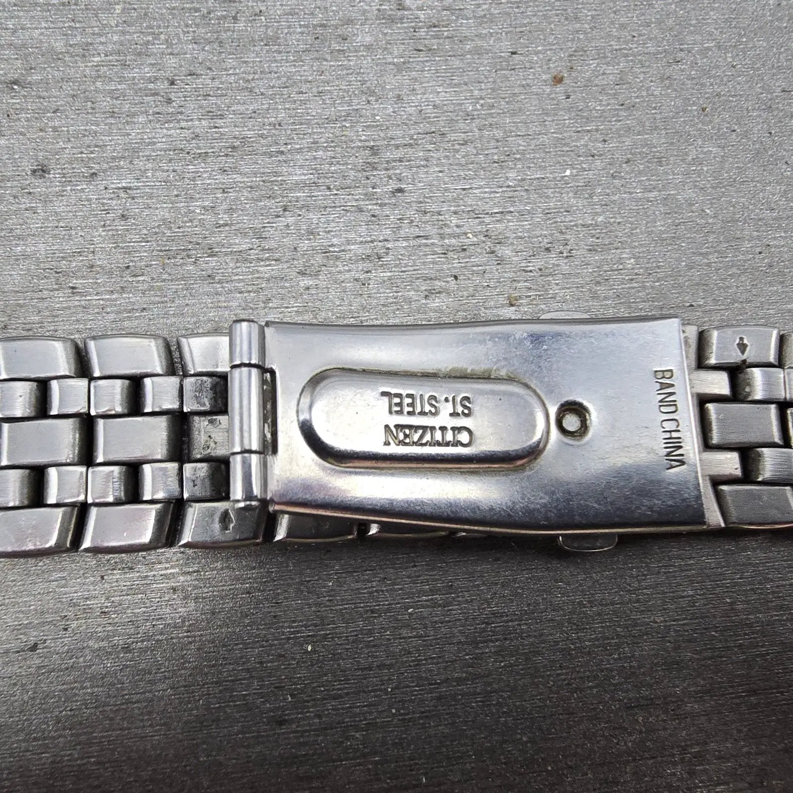 Citizen Bracelet 20mm Stainless Steel Two Tone Tri Folding Clasp VTG READ!!!!!!!11
