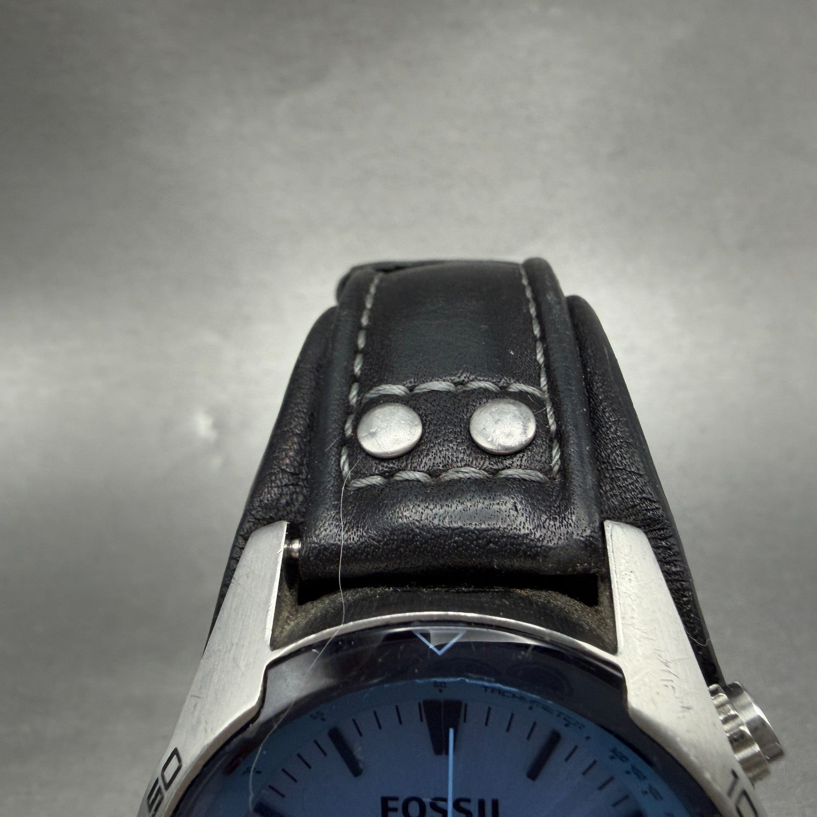 Fossil Coachman Chronograph Watch Men 44mm Blue Dial Steel Date CH-2564 New Batt4