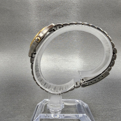 Seiko Watch Women 28mm White Dial Two Tone Date Round 7N82-0790 New Battery