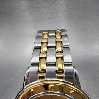 Raymond Weil Tango Watch Men 36mm Gold Dial Two Tone Date Round 5560 New battery5