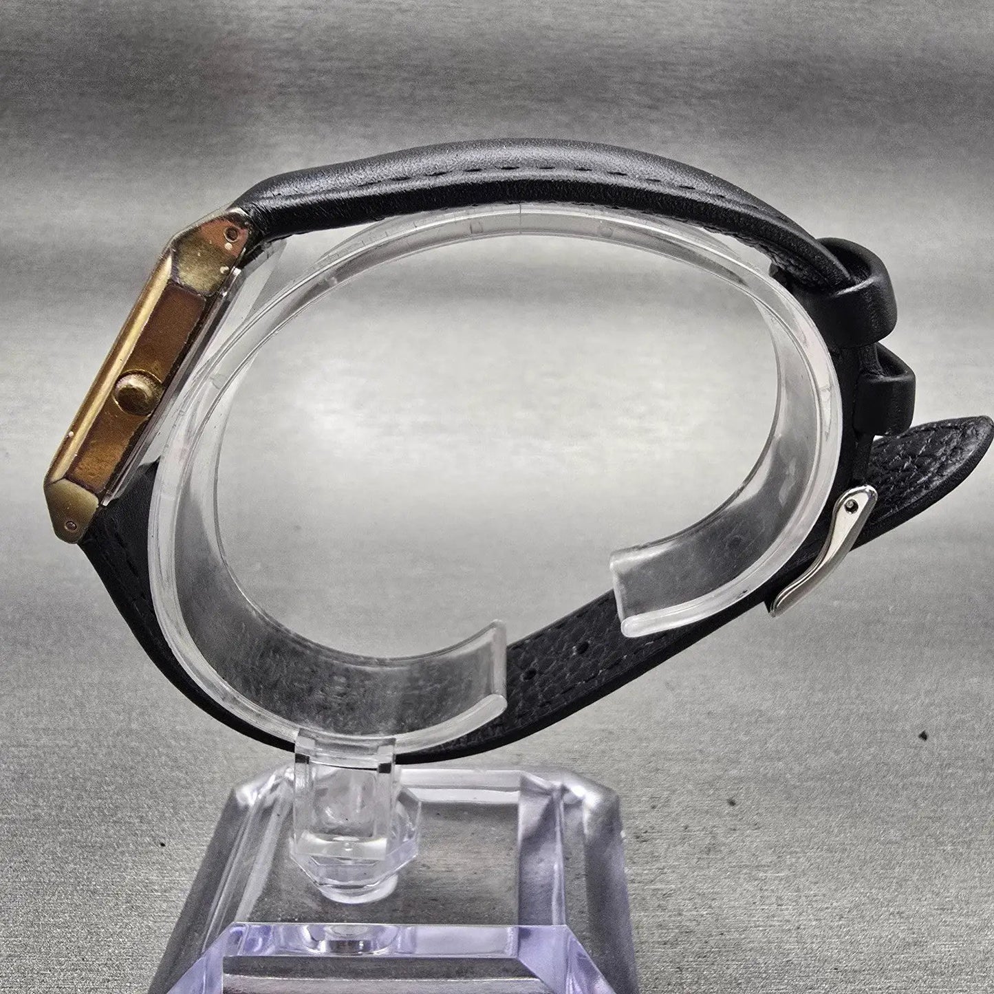 Citizen CQ Tank Watch Men 24mm Gold Dial Gold Tone Rectangle 4031-915267 New Bat6