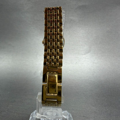 Seiko Watch Women 17mm Champagne Dial Gold Tone Oval V401-5109 New Battery VTG A7