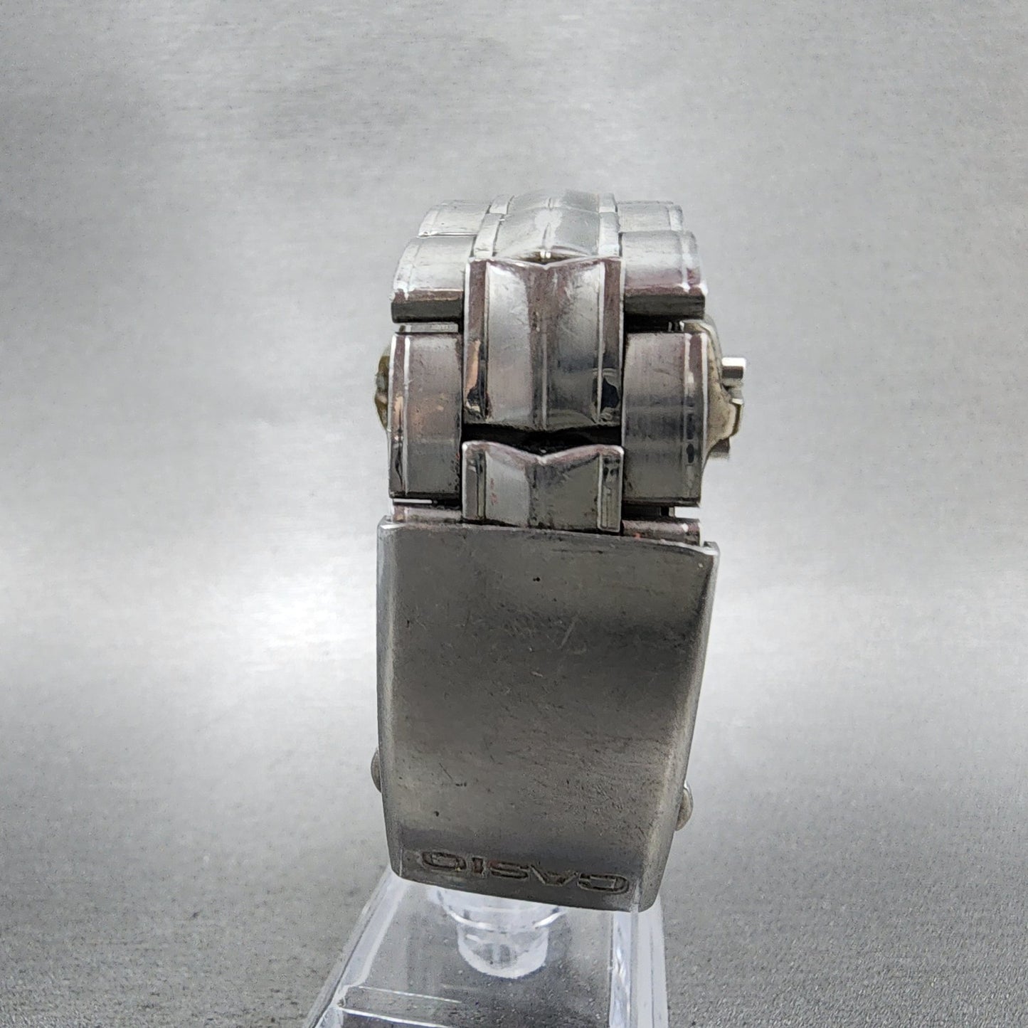 Casio MTA4000 Watch Men 46mm Silver Dial Silver Tone Chrono READ!!! New Battery7