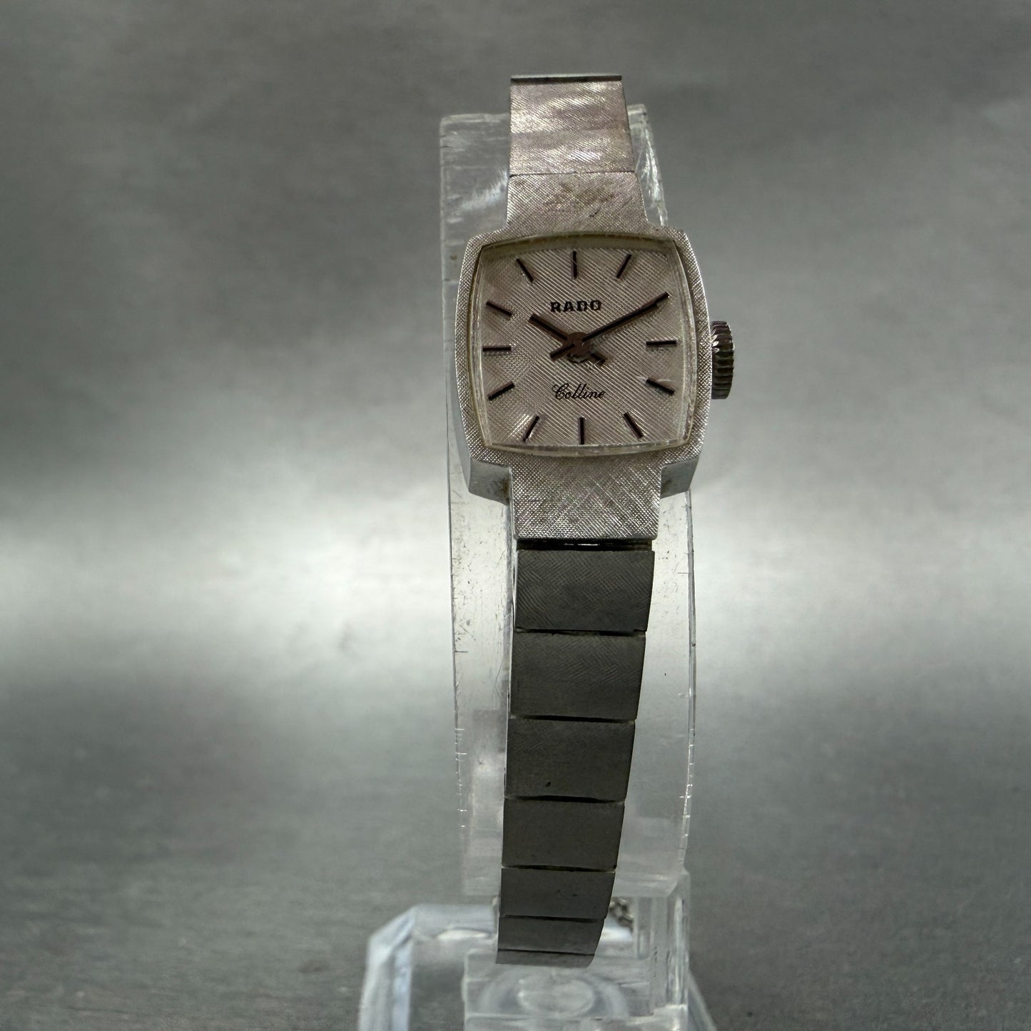 Rado Colline Watch Women 15mm Silver Dial Silver Tone Rectangle Manual Wind PART6