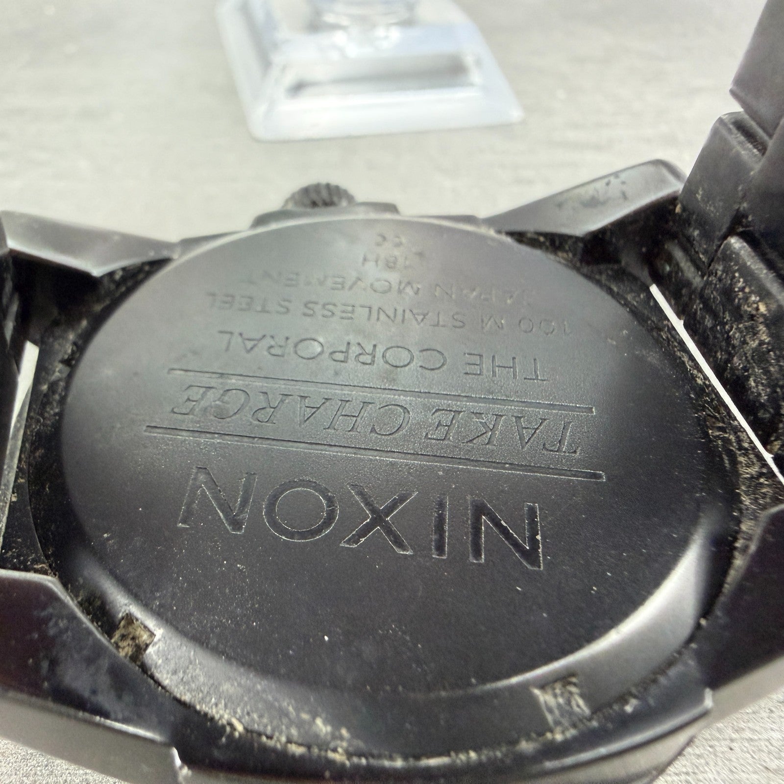 Nixon The Corporal Watch Men 48mm Black Dial Black Tone Round Bracelet new BattA9