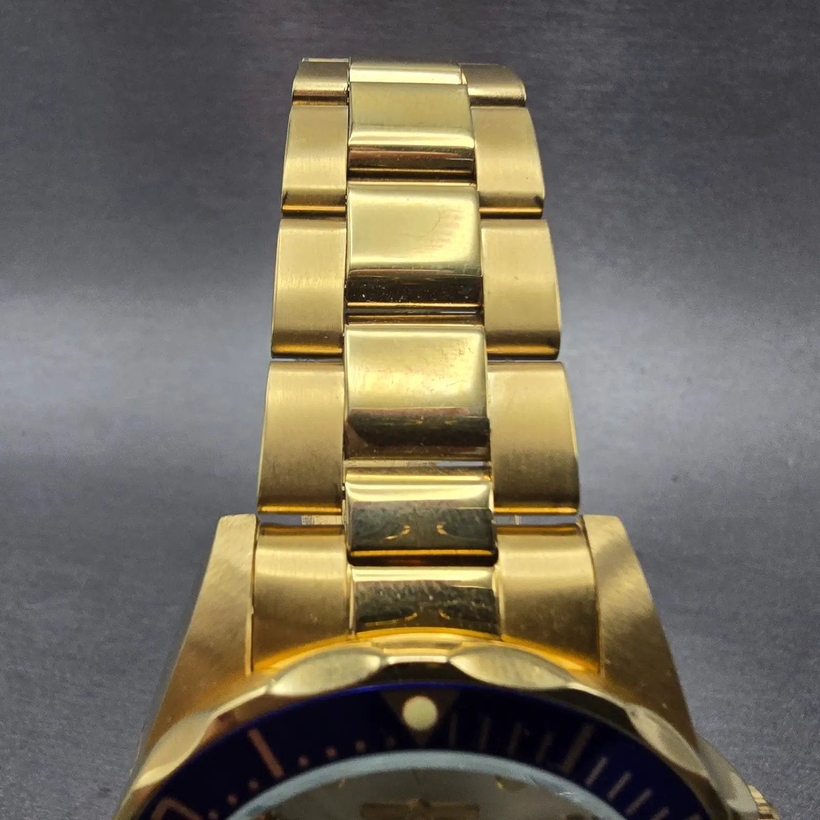 Invicta Pro Diver Watch Men 40mm Champagne Dial Gold Tone Date 14124 New Batt LH4
