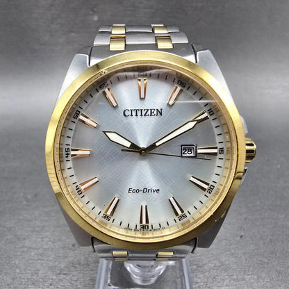 Citizen Eco-Drive Watch Men 41mm Silver Dial Two Tone Date BM7534-59A PARTS0
