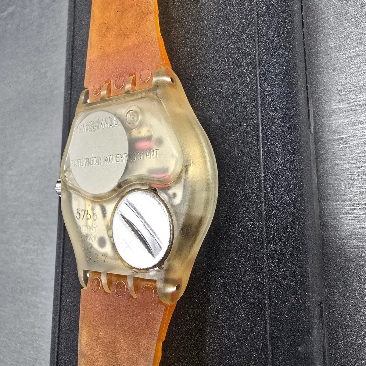 Swatch Musicall Adam Watch Men 34mm Skeleton Dial Alarm SLZ106 New Battery NOS13