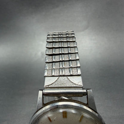 Seiko Lauer Watch Men 35mm Silver Dial Silver Tone Round Manual J14014 PARTS VTG5