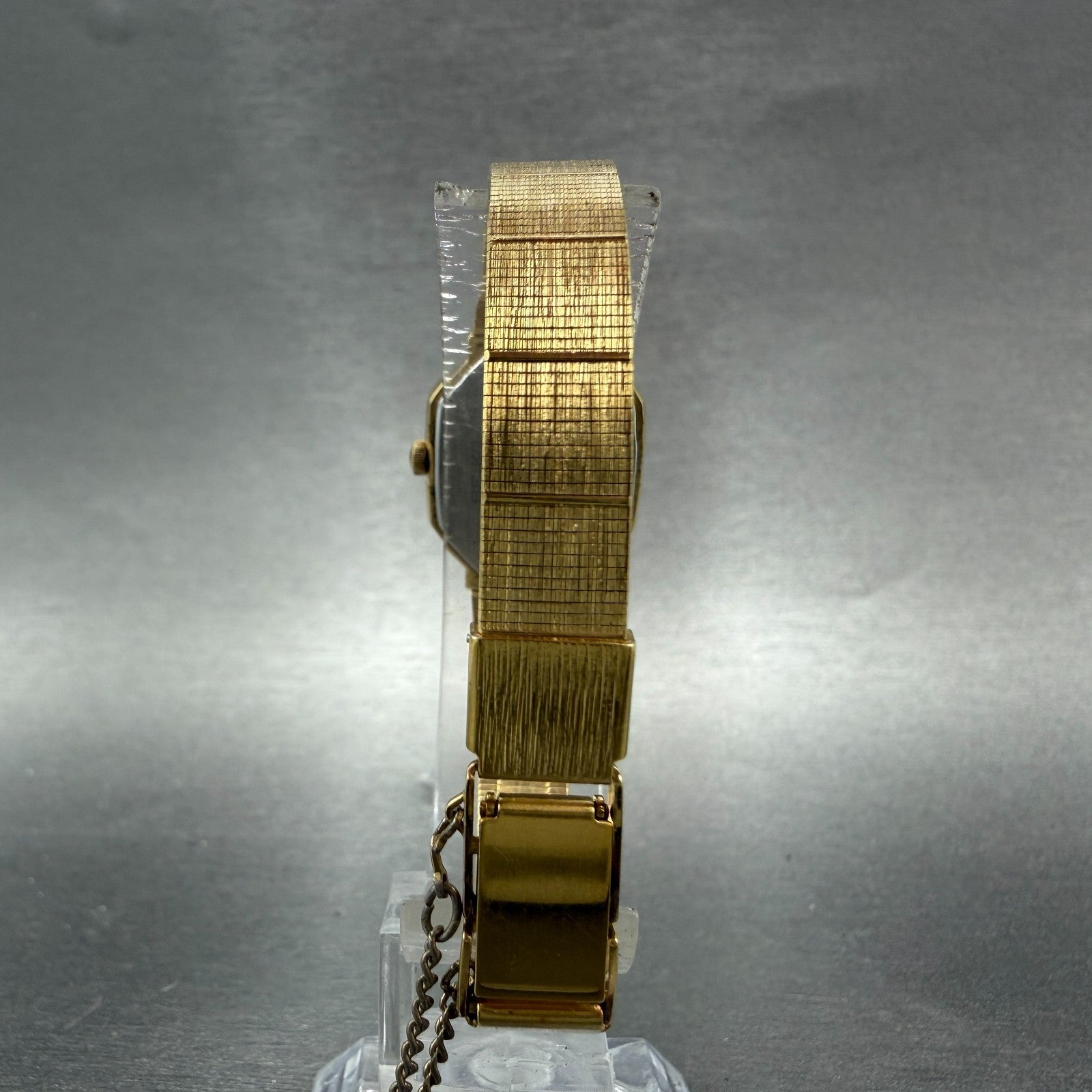 Seiko Watch Women 20mm Champagne Dial Gold Tone Octagon 1221-5270 New Battery7