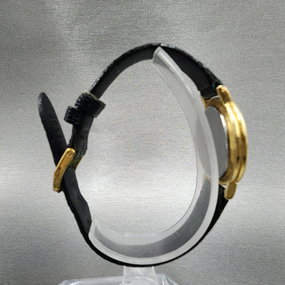 Movado Museum Watch Women 26mm Black Dial Gold Tone Round 87.49.822 New Battery8