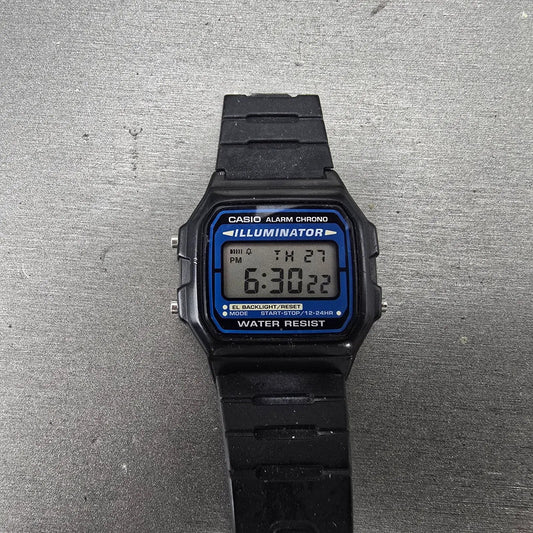 Casio F-105 Watch Men 36mm Digital Black Tone Alarm Chrono 3298 New Battery0