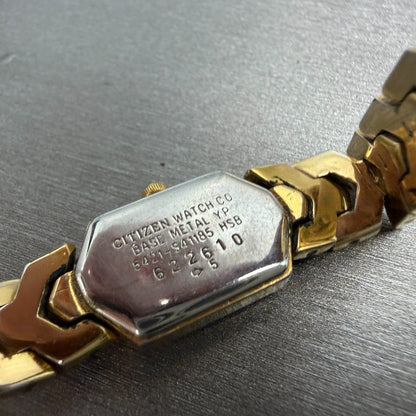 Citizen Watch Women 13mm MOP Dial Gold Tone Hexagon 5421-S41185 New Battery ABC9