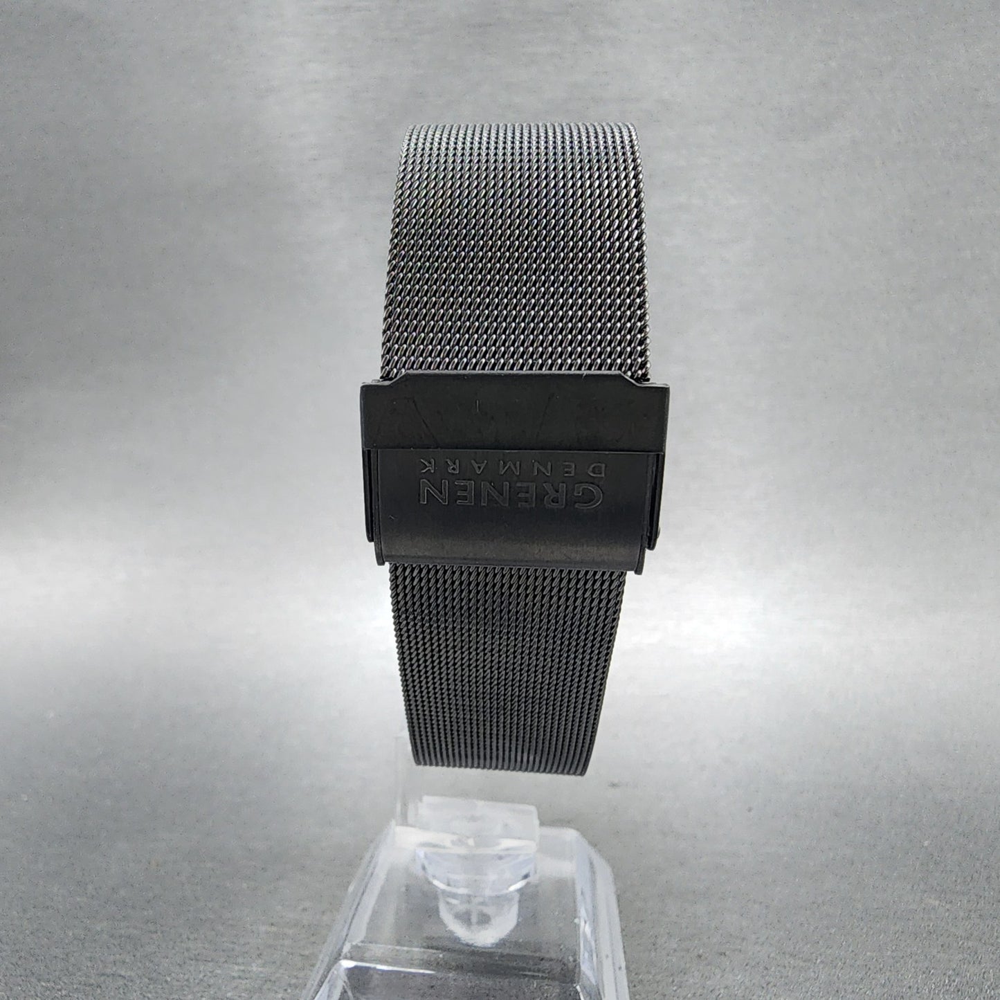 Skagen Grenen Tank Watch Men 29mm Silver Dial Black Tone Date Rectangle New Batt7