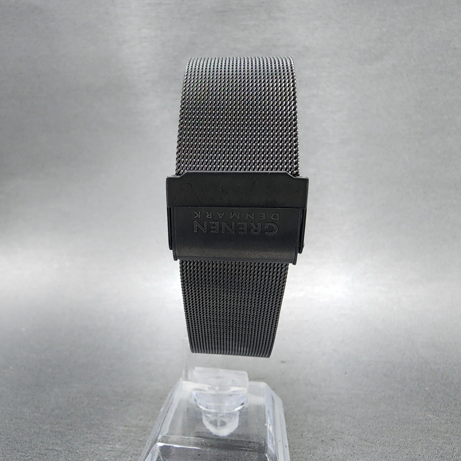 Skagen Grenen Tank Watch Men 29mm Silver Dial Black Tone Date Rectangle New Batt7