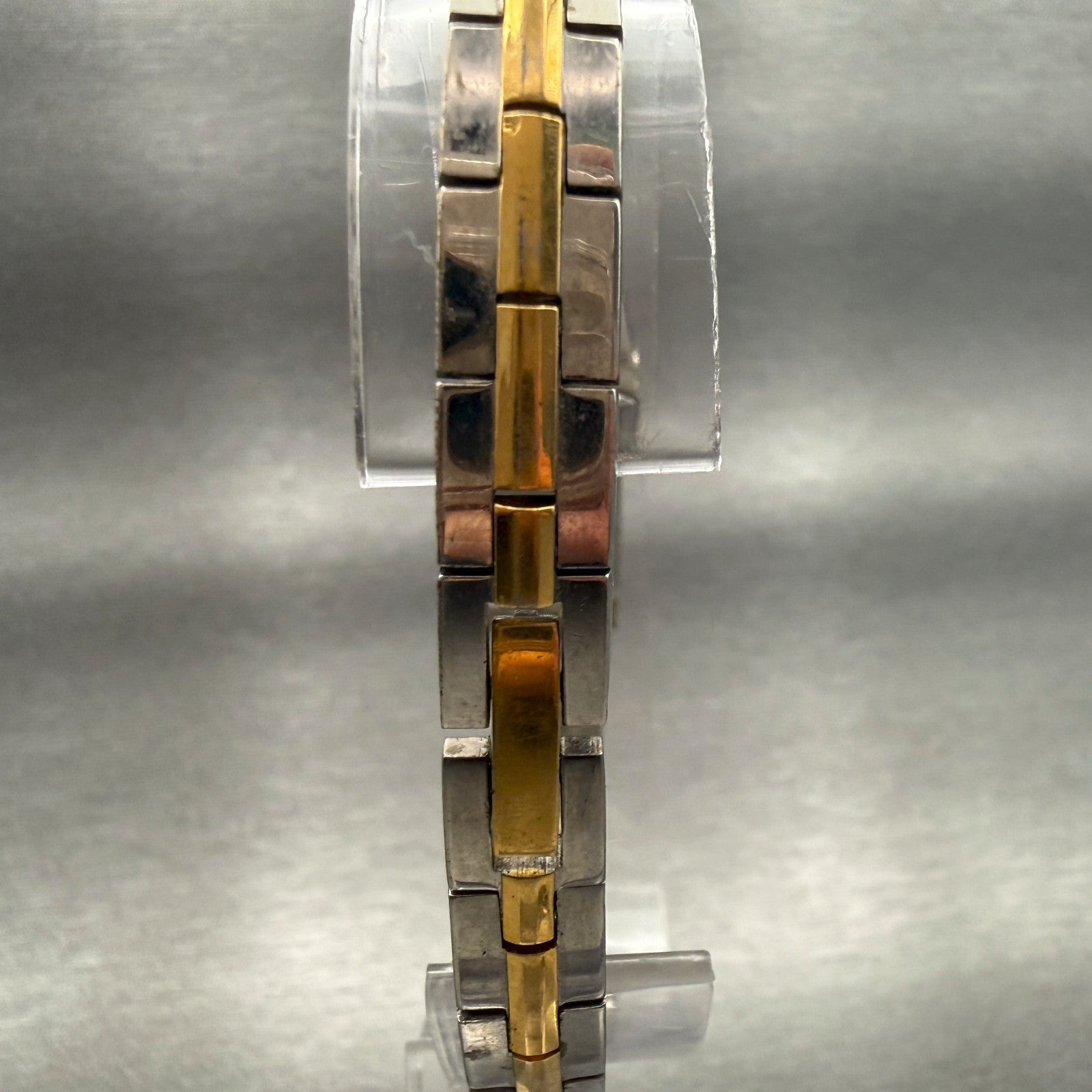 Seiko Watch Women 13mm White Dial Two Tone Rectangle 2E20-7479 New Battery7