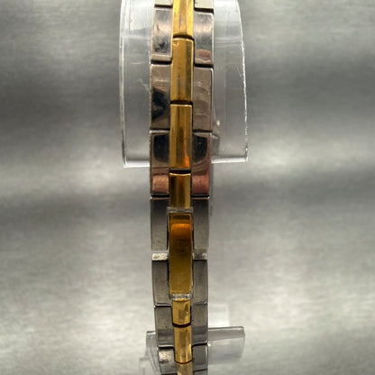 Seiko Watch Women 13mm White Dial Two Tone Rectangle 2E20-7479 New Battery7