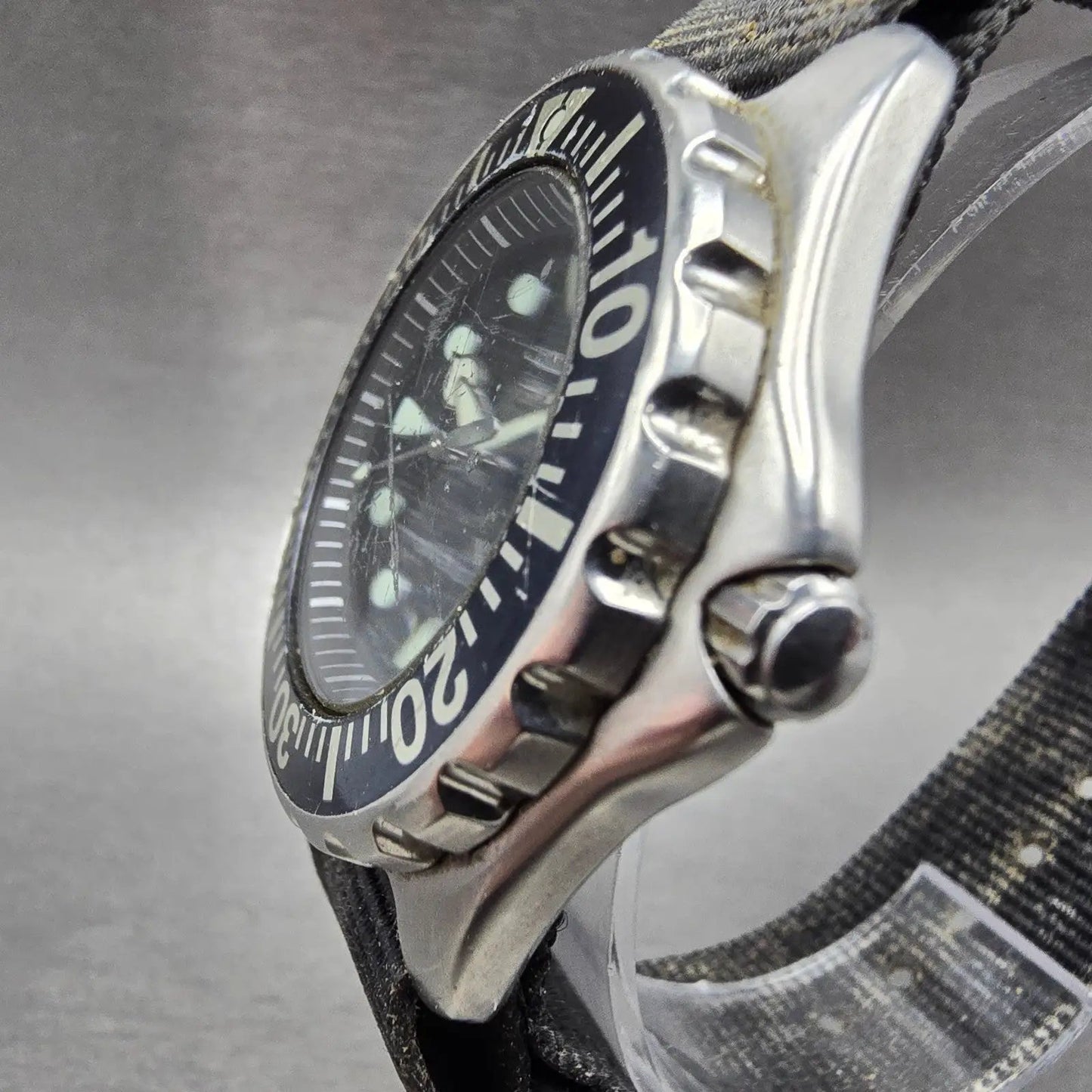 Citizen Eco-Drive Dive Watch Men 41mm Black Dial Steel Date E168-S016525 works2