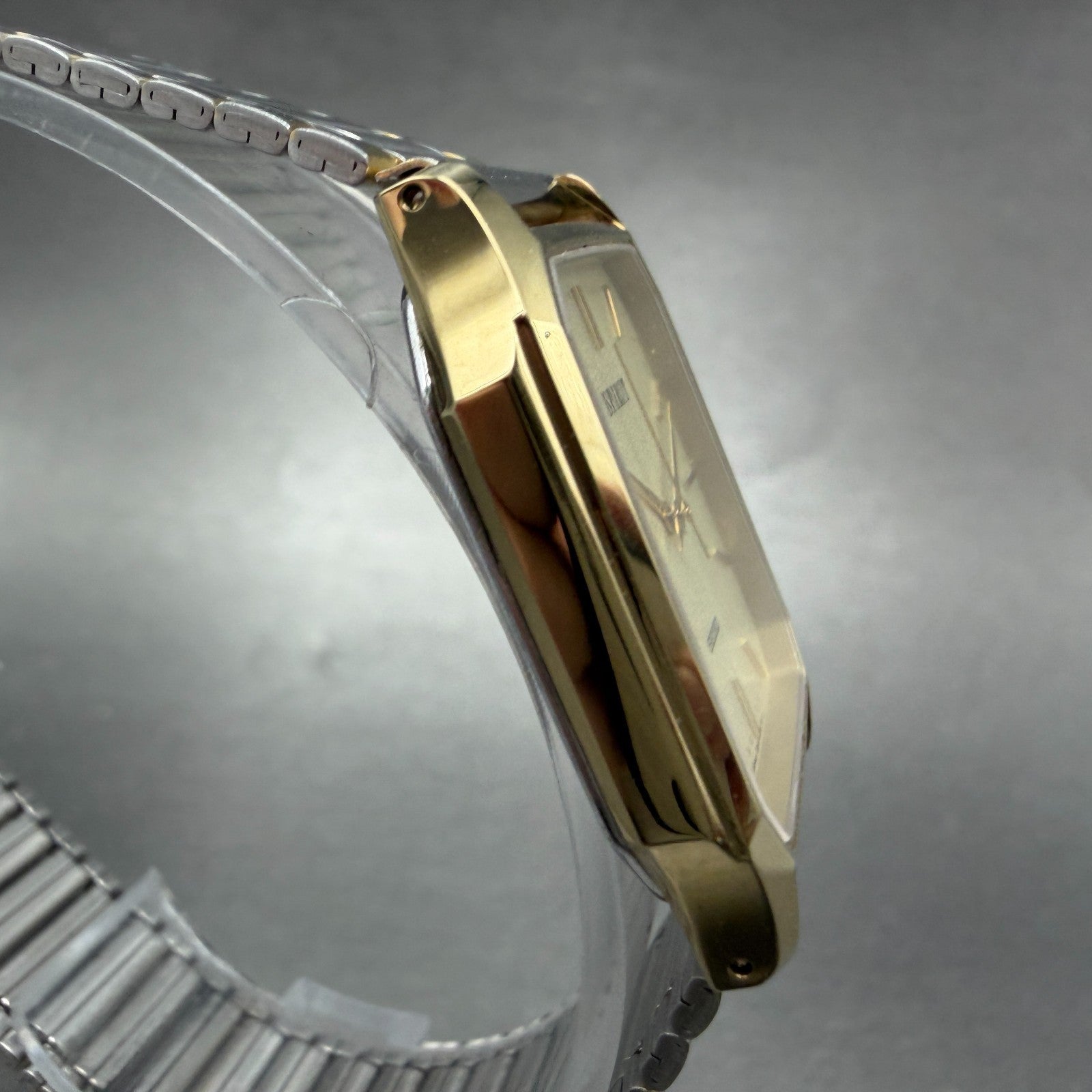 Seiko Spirit Tank Watch Men 26mm Champagne Dial Two Tone 8N41-5180 New Battery3