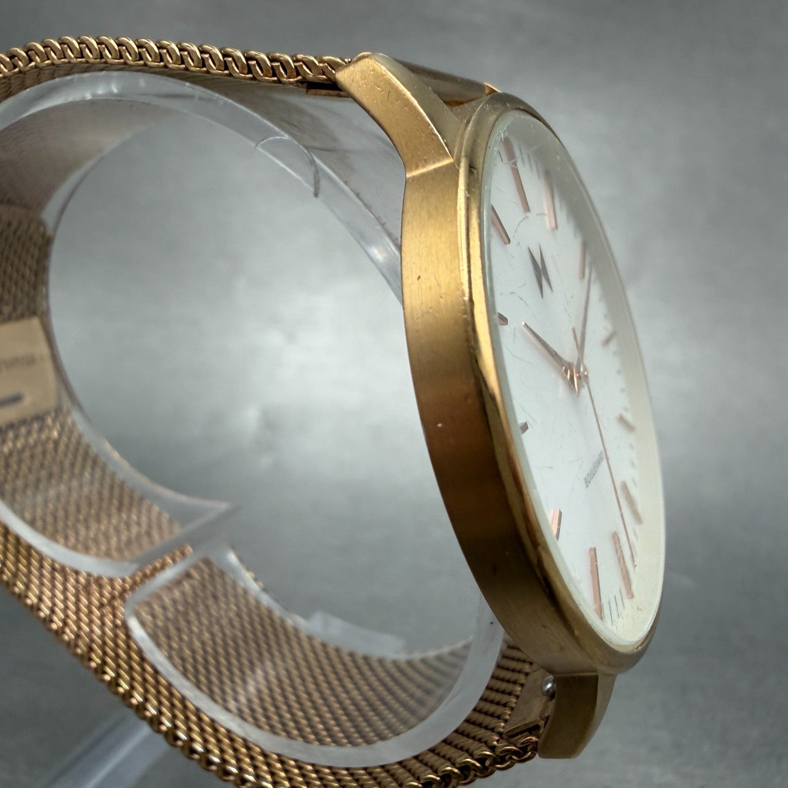 MVMT Boulevard Watch Women 38mm MOP Dial Rose Gold Tone Mesh Band New BatteryLK3