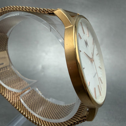 MVMT Boulevard Watch Women 38mm MOP Dial Rose Gold Tone Mesh Band New BatteryLK3