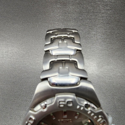 Seiko Perpetual Calendar Watch Men 39mm Silver Dial Steel Date Round New Battery