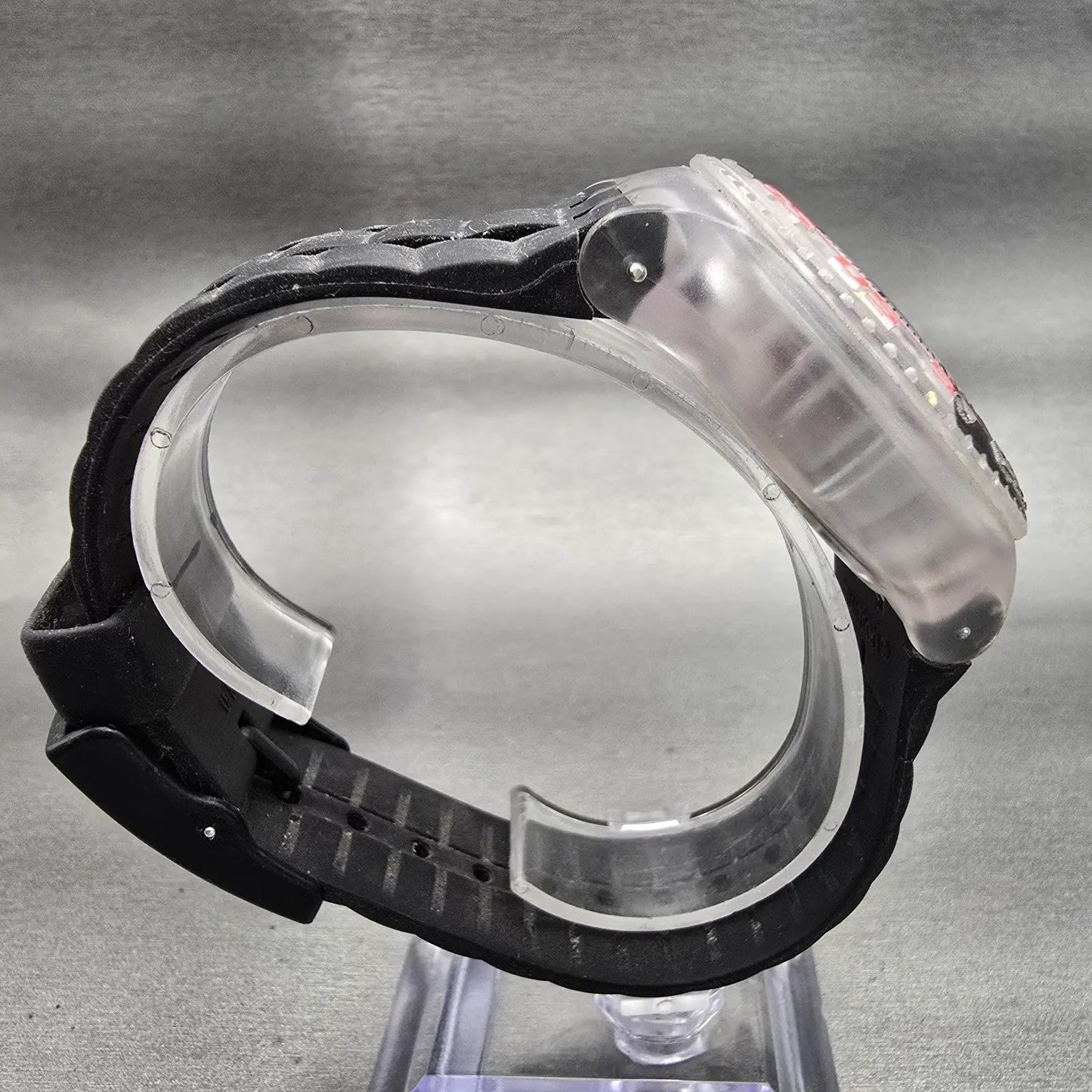 Swatch Scuba Libre Stormy watch Men 44mm Black Dial Clear Date SUUK400 New BattG8