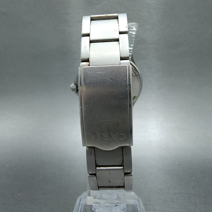Seiko Alba Carib Watch Men 36mm Black Dial Silver Tone Daydate V743-8000 New Bat