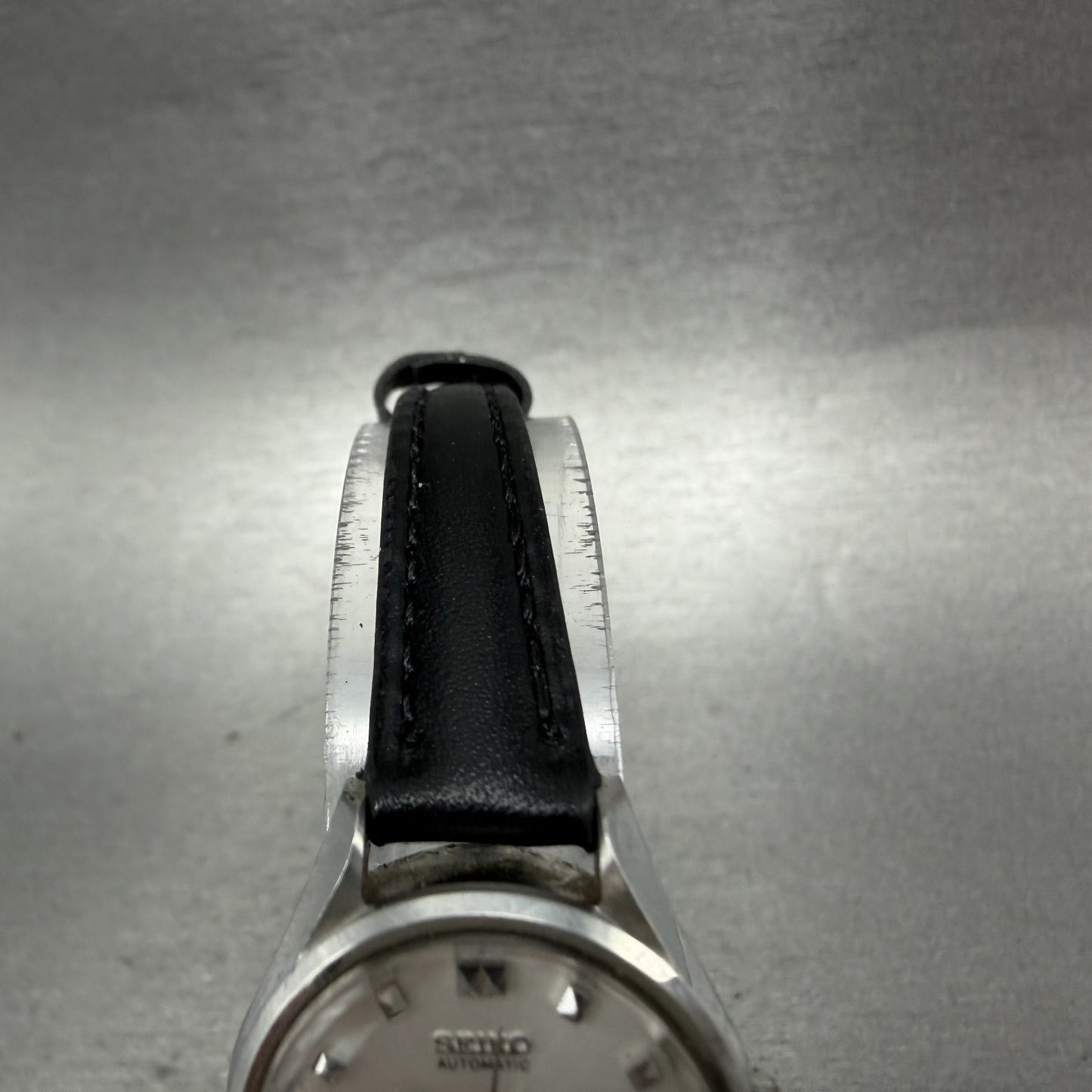 Seiko Automatic Watch Women 23mm Silver Dial Silver Tone Date 2205-0250 Runs4
