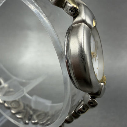 Bulova Watch Women 20mm White Dial Two Tone Round Bracelet 98T23 New Battery3