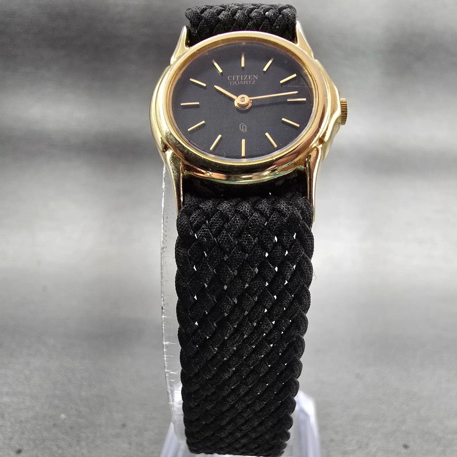 Citizen CQ Watch Women 21mm Black Dial Gold Tone Round 3220-914884 New Battery5