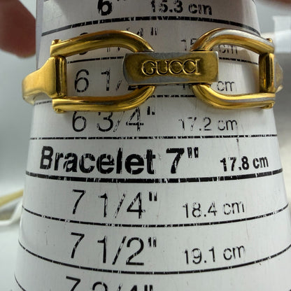 Gucci 1500L Tank Watch Women 12mm MOP Dial Gold Rectangle Bangle New battery TKH10