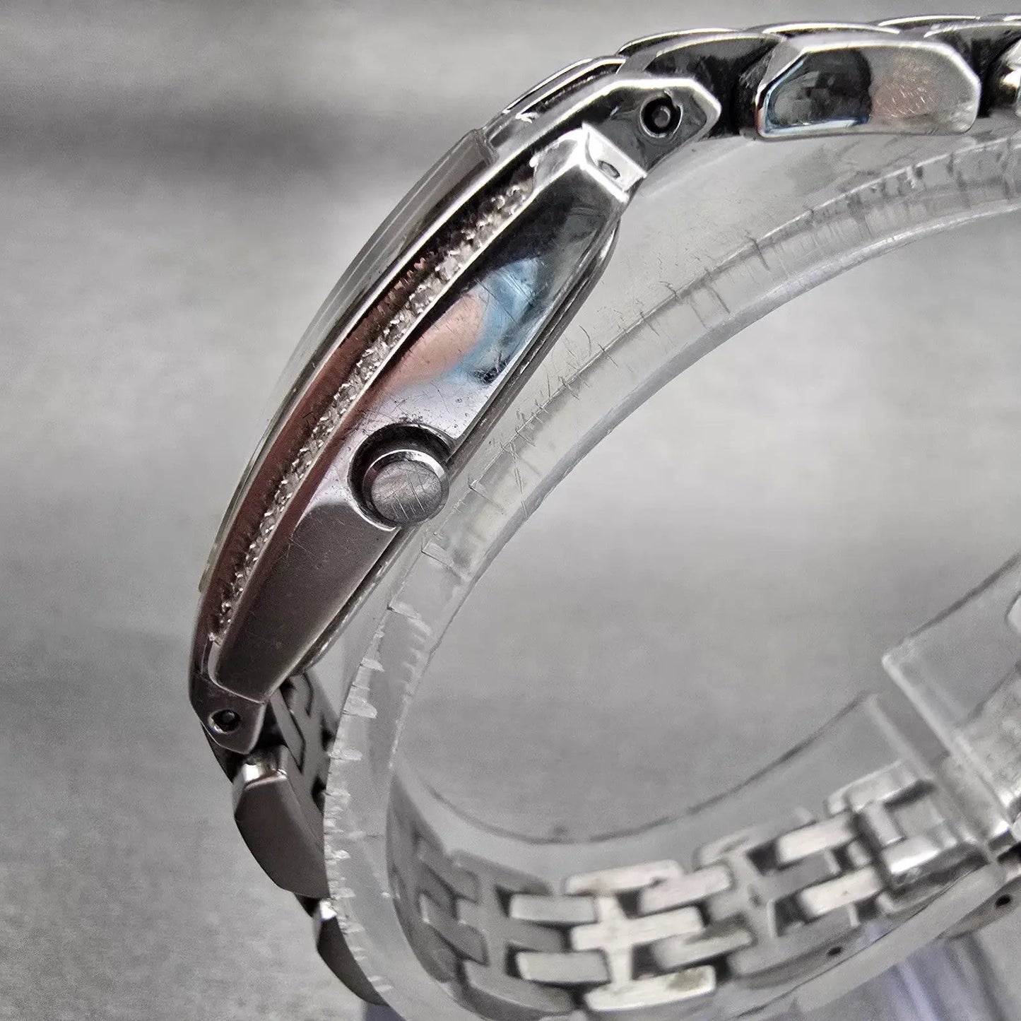 Citizen Eco-Drive Watch Women 15mm MOP Dial Silver Tone Gemmed G620-S057591 Runs2