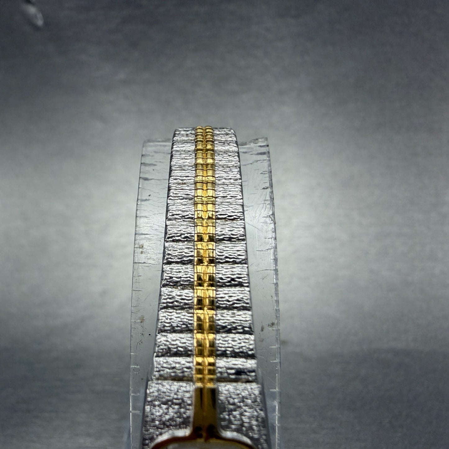 Seiko Tank Watch Women 13mm Gold Dial Gold Tone Rectangle 2E20-6319 New Battery44