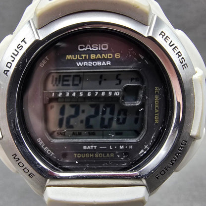 Casio G-Shock GW-M850 Watch Men 42mm White Alarm Chronograph Digital Solar RunsK1