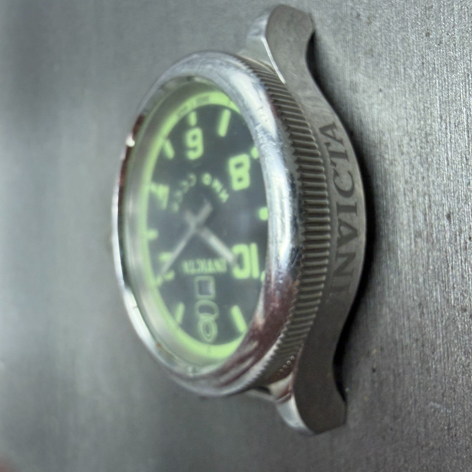 Invicta Russian Diver Watch Men 52mm Black & Green Dial Steel Date 4342 PARTS4