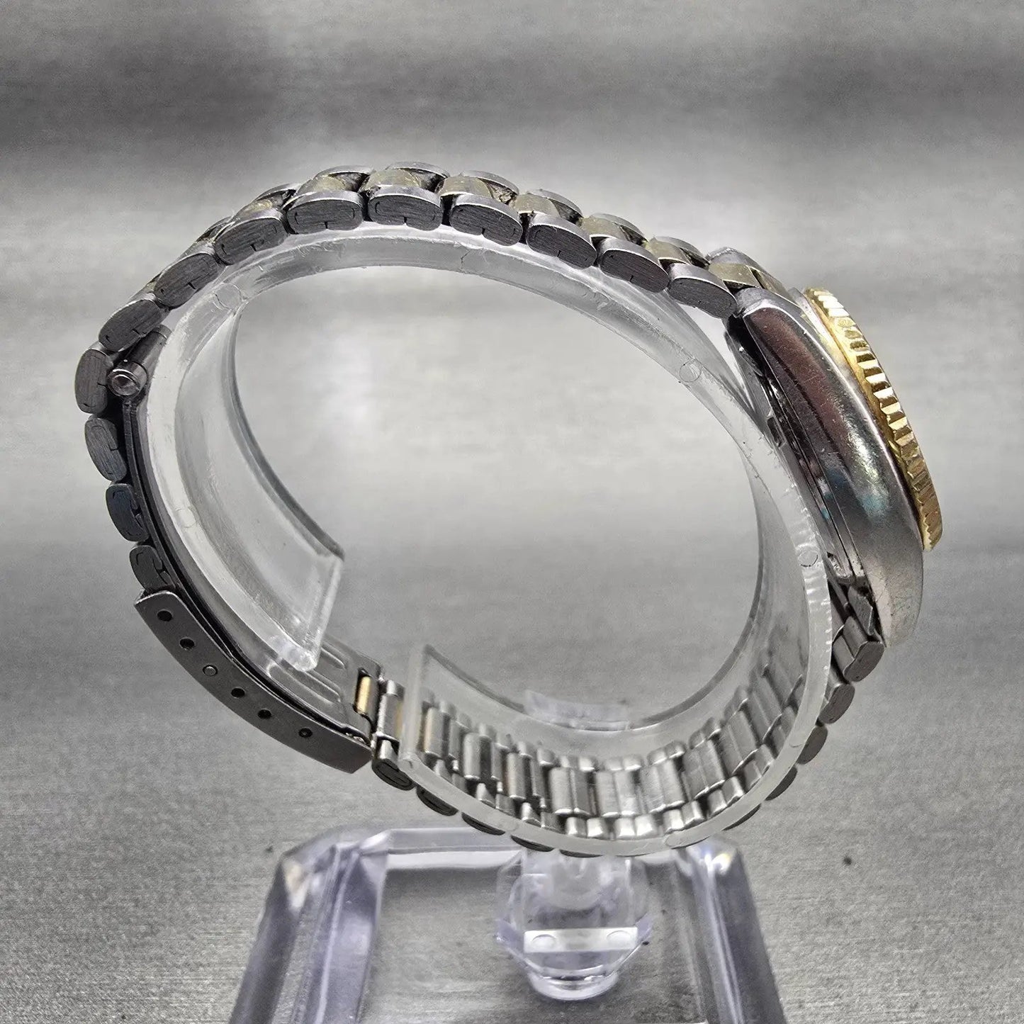 Seiko SQ Watch Women 24mm Silver Dial Two Tone Daydate Round 5823-0059 New Batt8